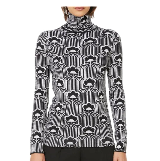 Blusa Prada Estampada Preta Tam 42 Br
