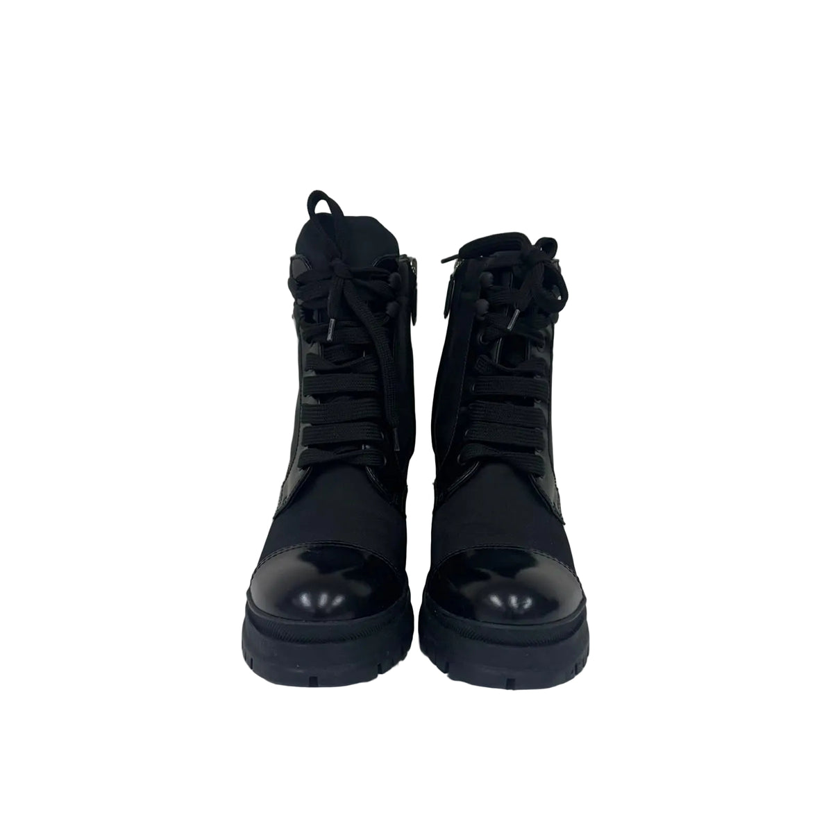 Bota Prada Nylon e Couro Preta Tam 36,5 Br