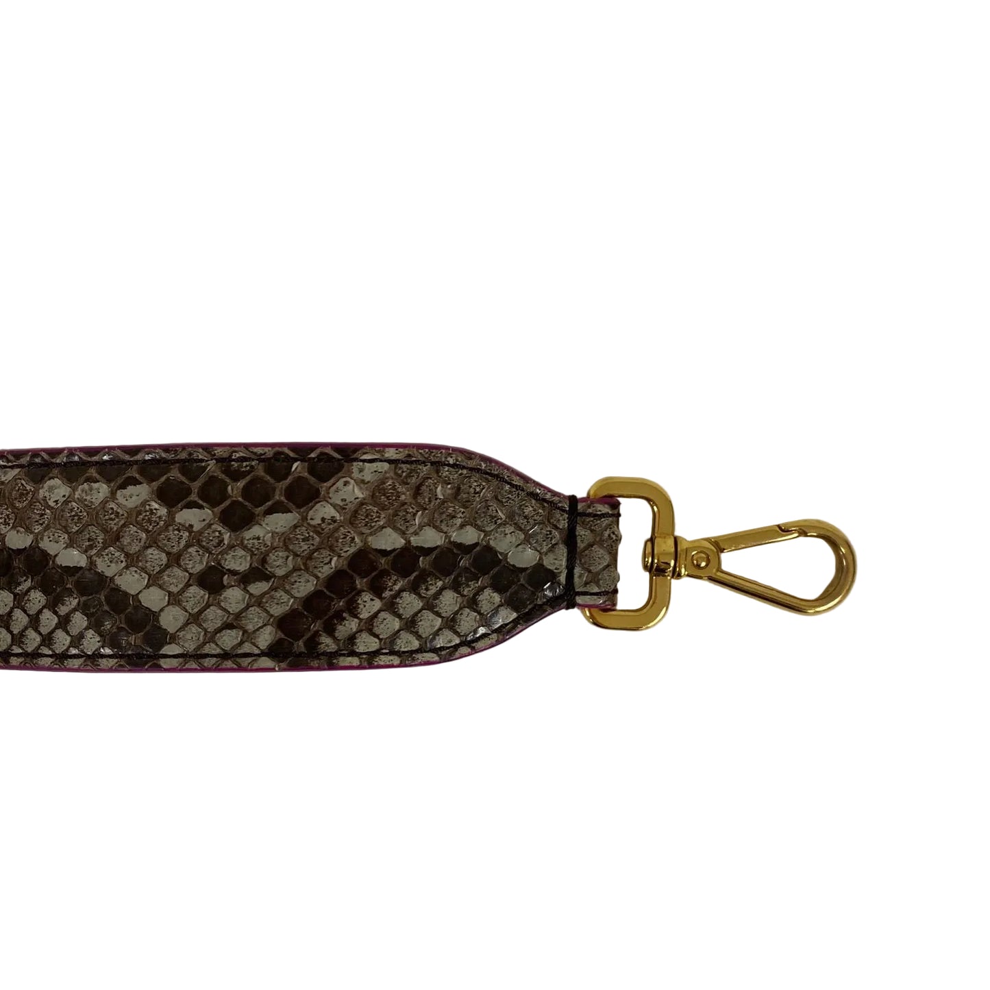 Alça Fendi Pele de Cobra Bege e Azul