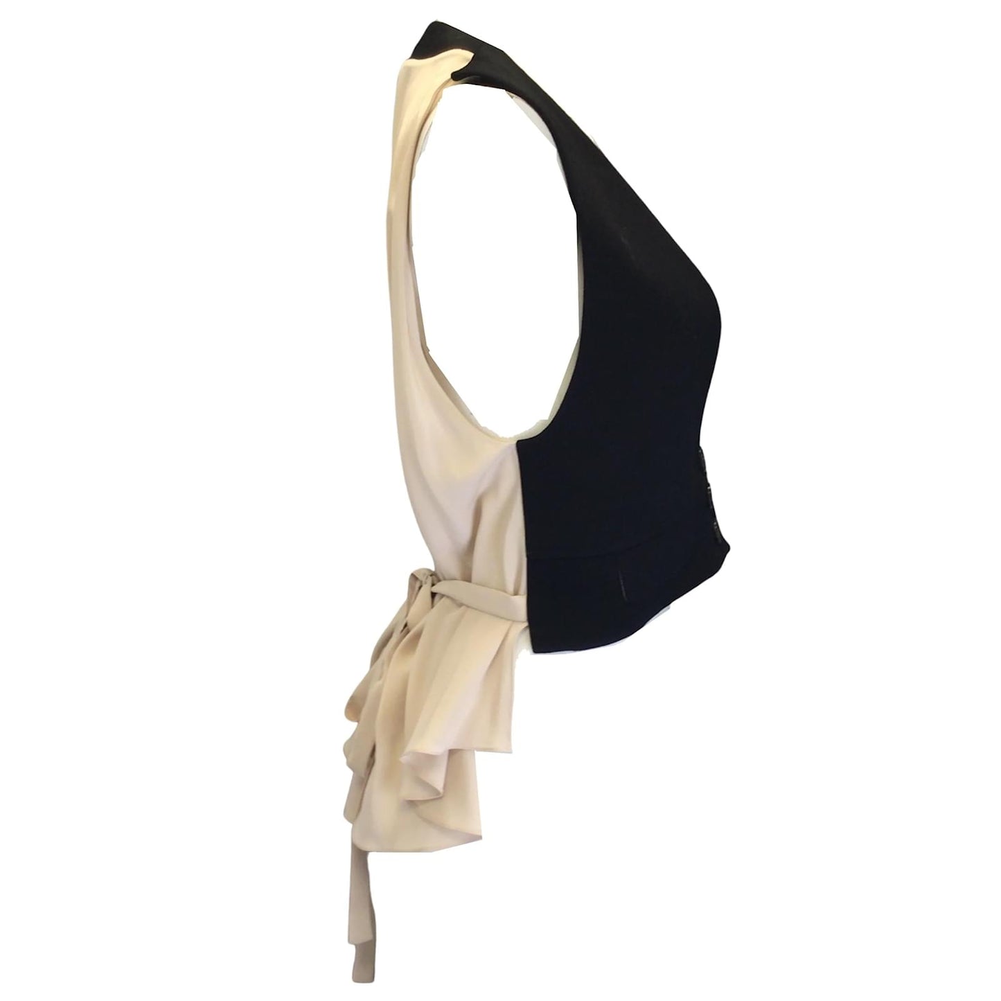 Blusa Colete Chloé Bege e Preto Tam 36 Br