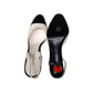 Sapato Chanel Slingback Preto e Branco Maça Tam 36,5 BR