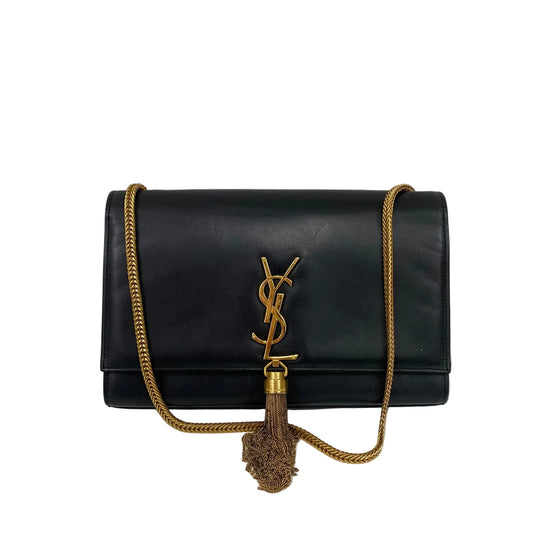 Bolsa Saint Laurent Preta Ferragem Dourada