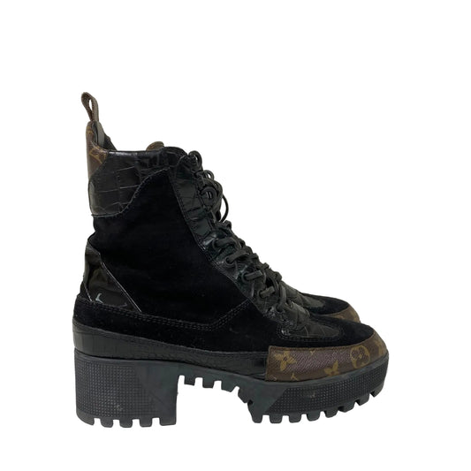 Bota Louis Vuitton Laureate Platform Desert Tam 37 Br