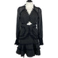 Vestido Zimmermann Corsage Bauble Pompom Preto Tam. P Br