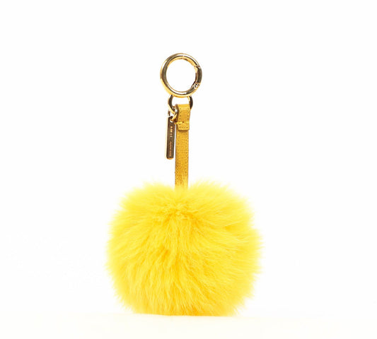 Chaveiro Fendi Pompom Amarelo