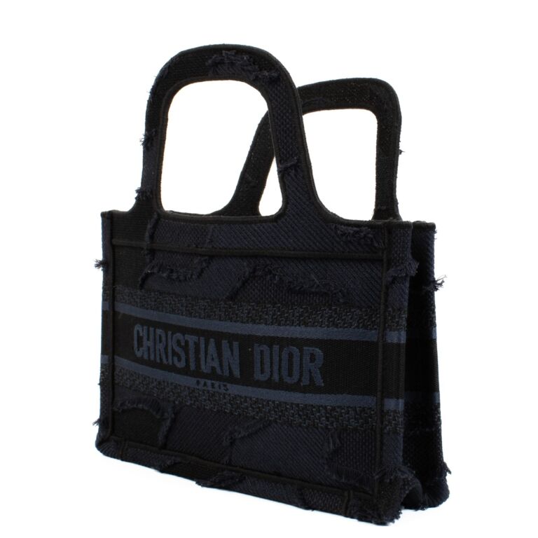 Bolsa Christian Dior Mini Book Tote Denim Azul