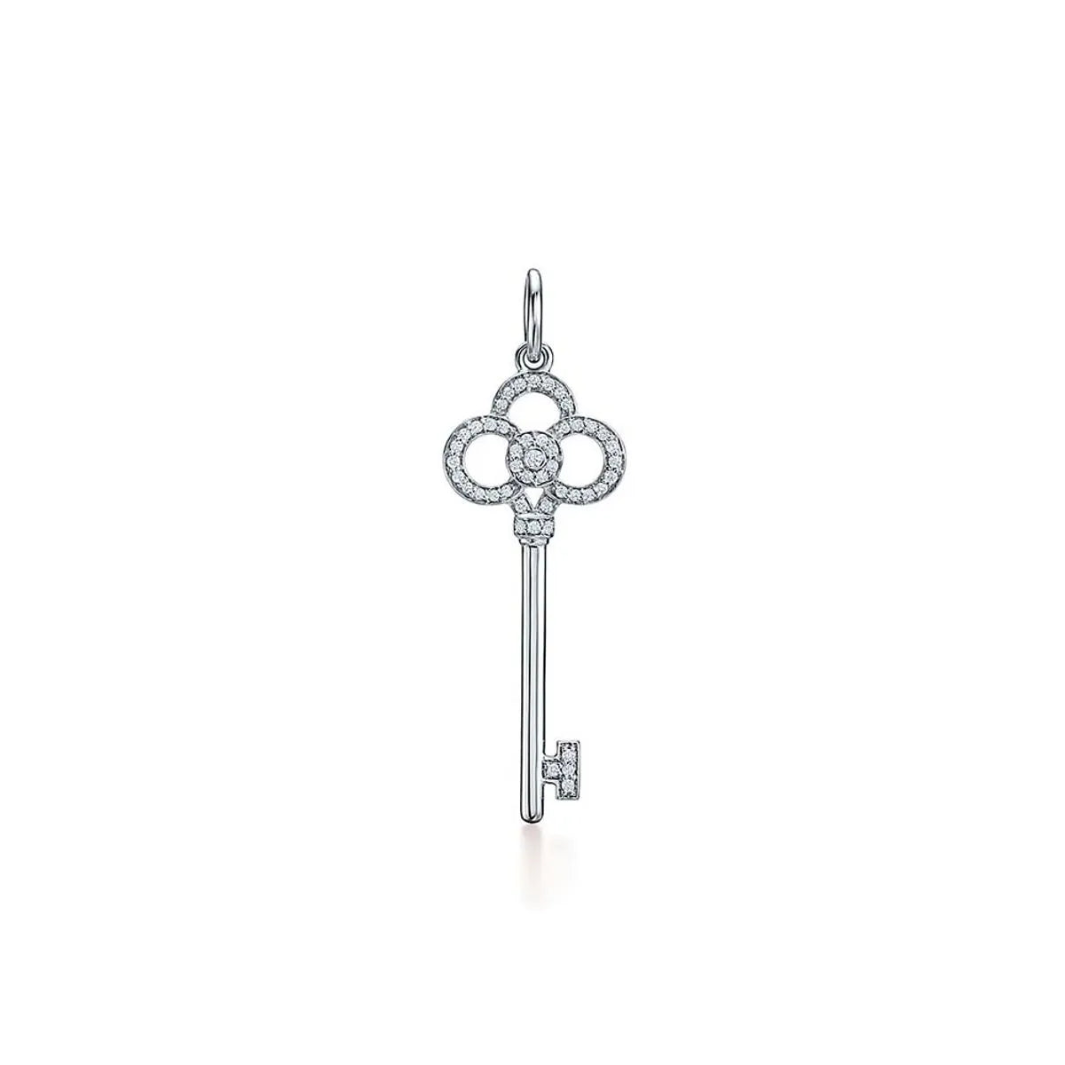 Colar Tiffany Chave Crown em Ouro Branco com Diamantes