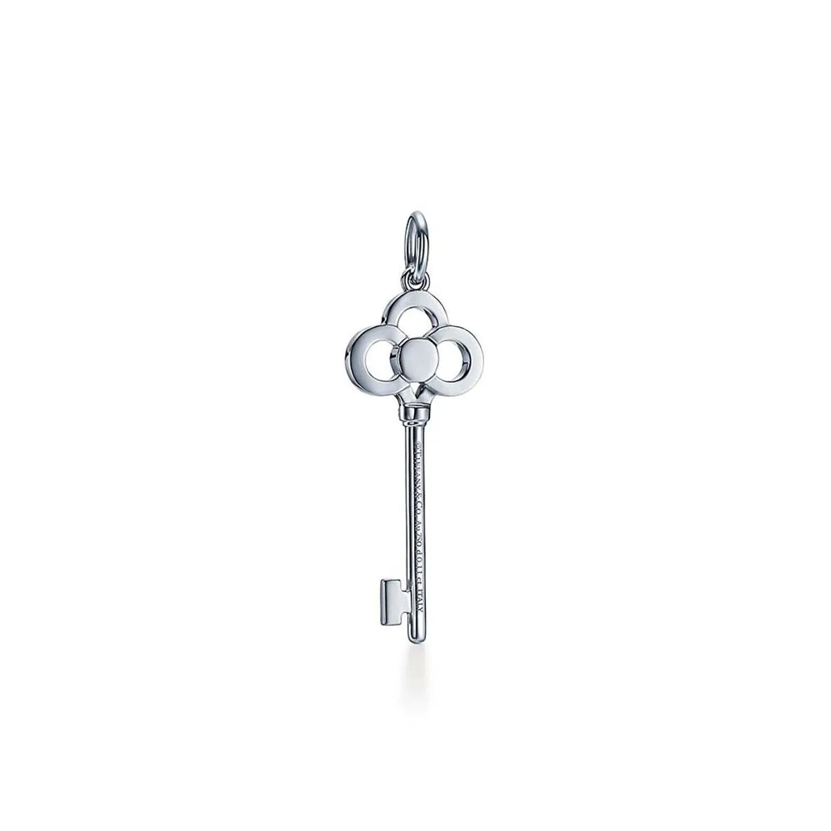 Colar Tiffany Chave Crown em Ouro Branco com Diamantes