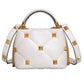 BOLSA VALENTINO ROMAN STUD TOP HANDLE BRANCA PEQUENA