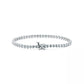 Pulseira Tiffany Line Em Platina Com Diamantes