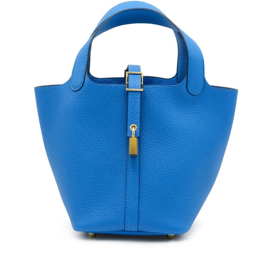 Bolsa Hermès Picotin Lock 18 Togo Azul