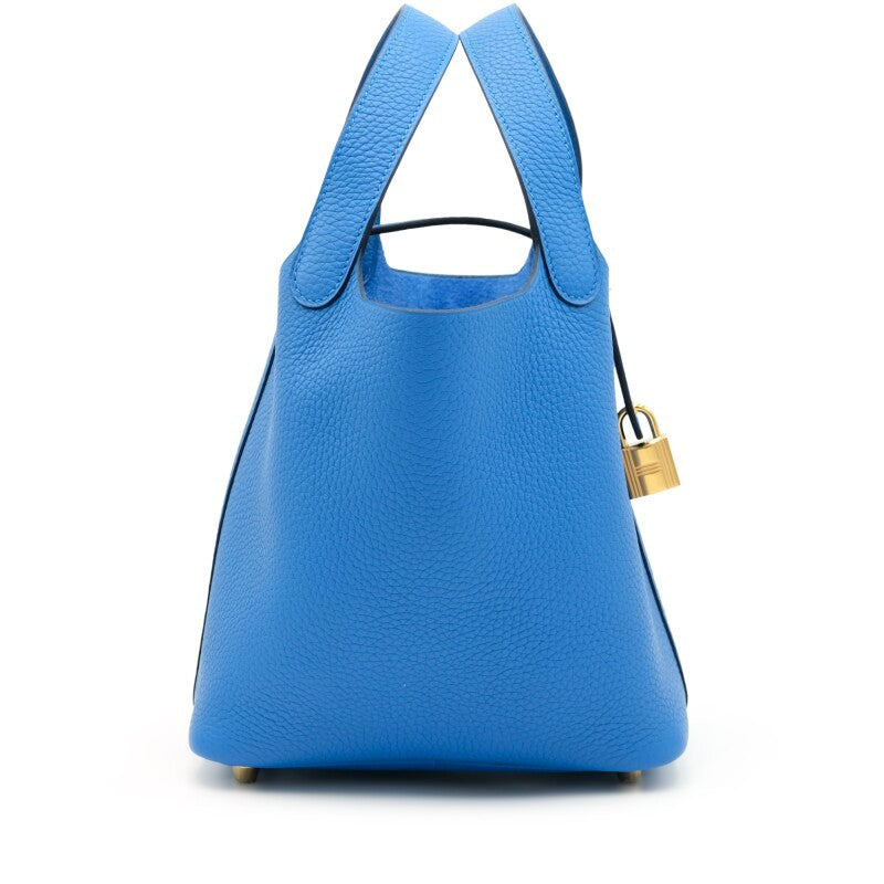 Bolsa Hermès Picotin Lock 18 Togo Azul