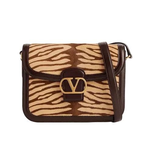 ⁠Bolsa Valentino Garavani Zebra-Pattern Calfskin