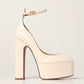 Sapato Valentino Tan-Go Plataform Pump Creme Tam. 36 Br