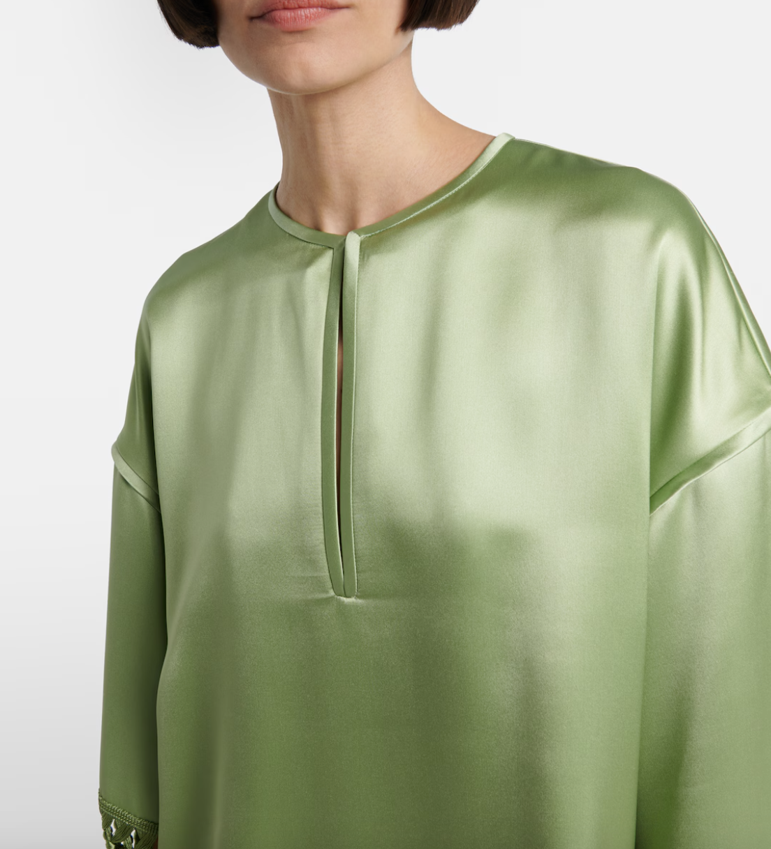 Vestido Valentino Cady Couture Midi Verde Tam. 42 BR