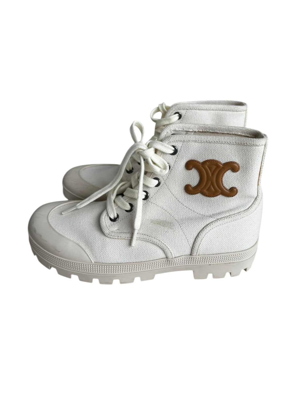 Bota Celine Off White Tam 34 BR.