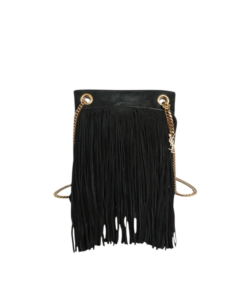 Bolsa Saint Laurent Franjas Preta