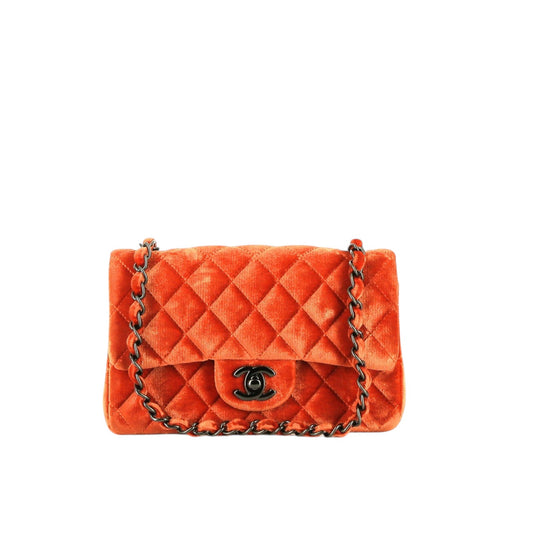 Bolsa Chanel Double Flap Laranja