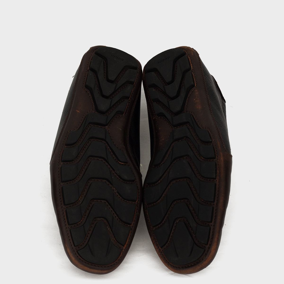 Mocassim Gucci Monograma Marrom Masculino Tam. 7,5