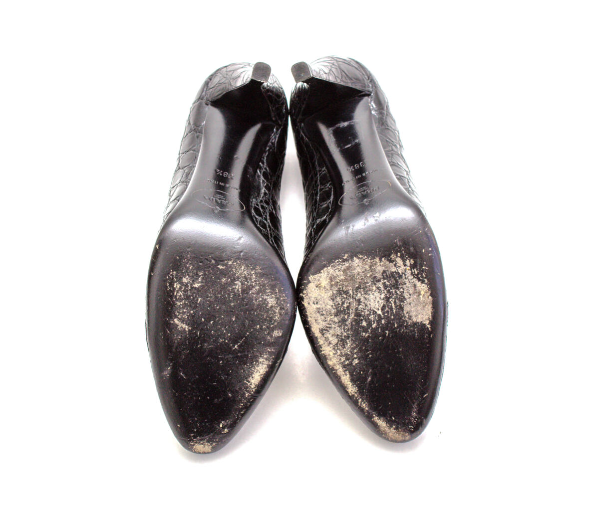 Sapato Prada Couro Preto Tam. 38,5