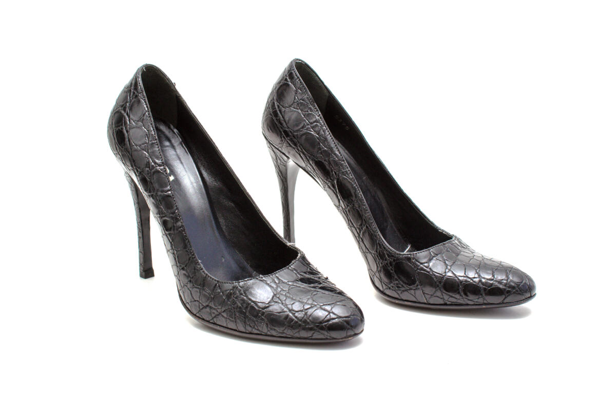 Sapato Prada Couro Preto Tam. 38,5