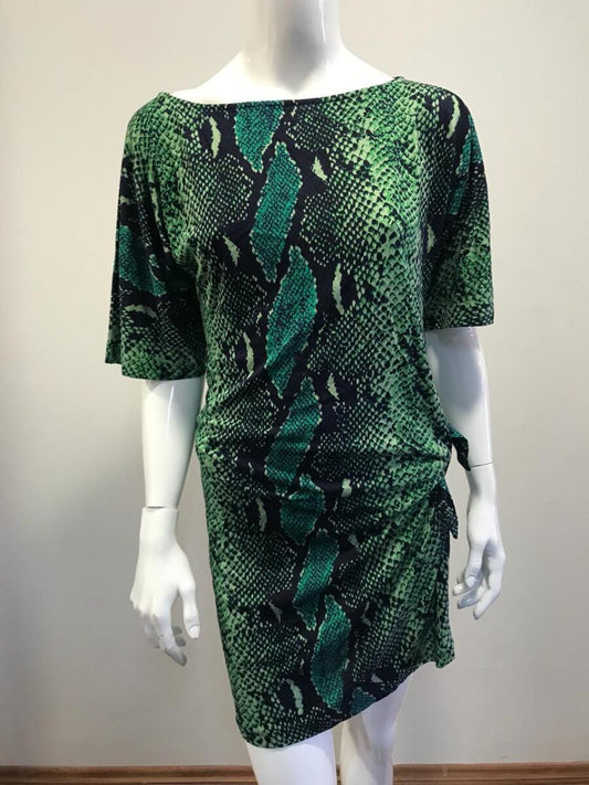 Vestido DVF cobra verde