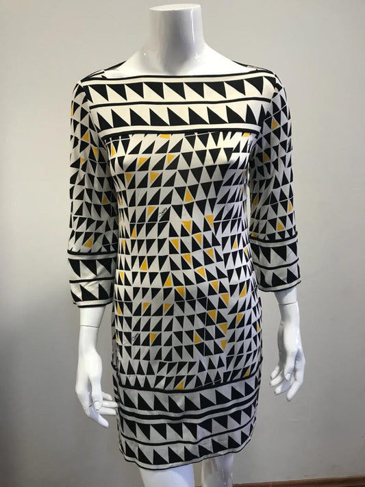 Vestido DVF tricolor