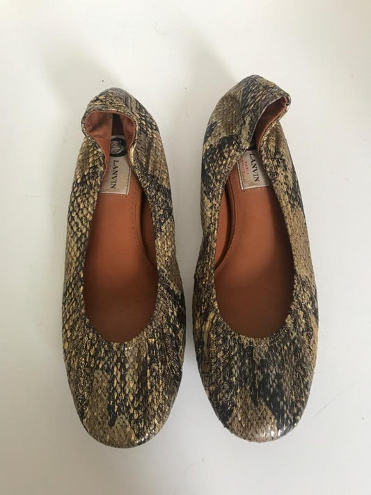 Sapatilha Lanvin dourada, sola 40