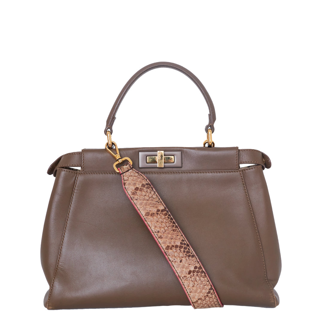 Bolsa Fendi Peekaboo Média Bege