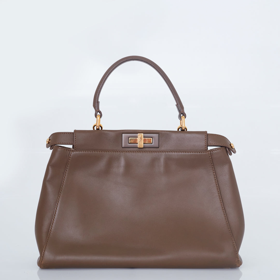 Bolsa Fendi Peekaboo Média Bege