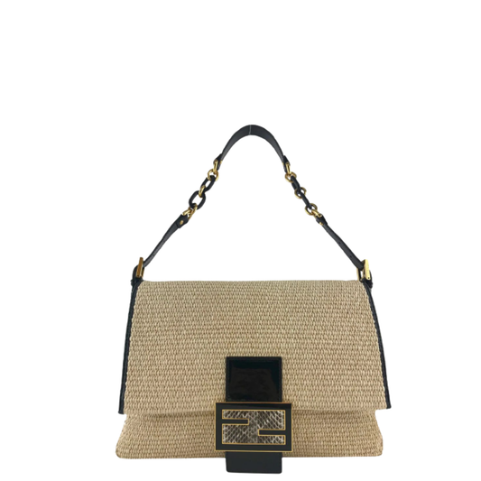 Bolsa Fendi Big Mama Straw Flap Grande