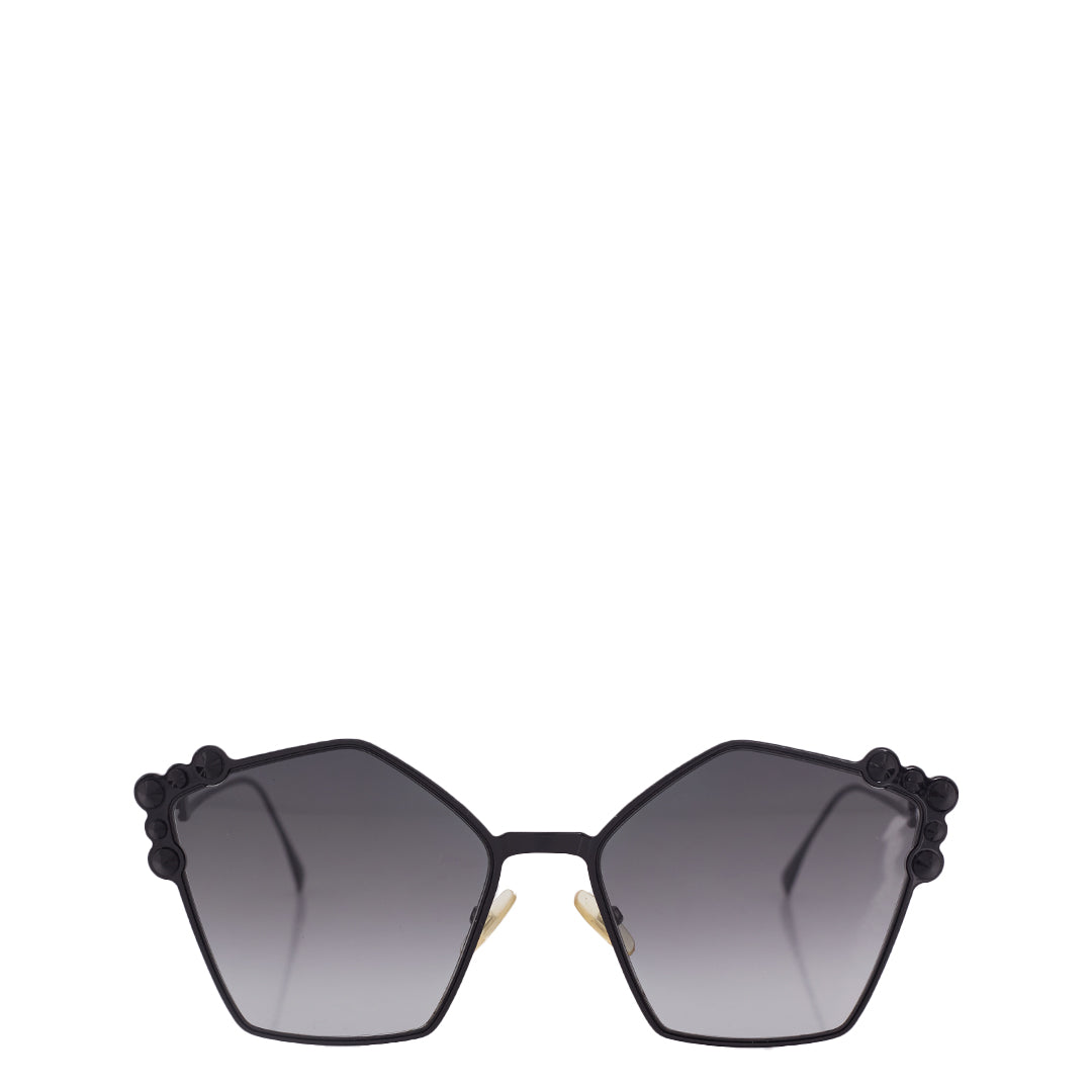 Óculos Fendi Preto com Detalhes de Spike