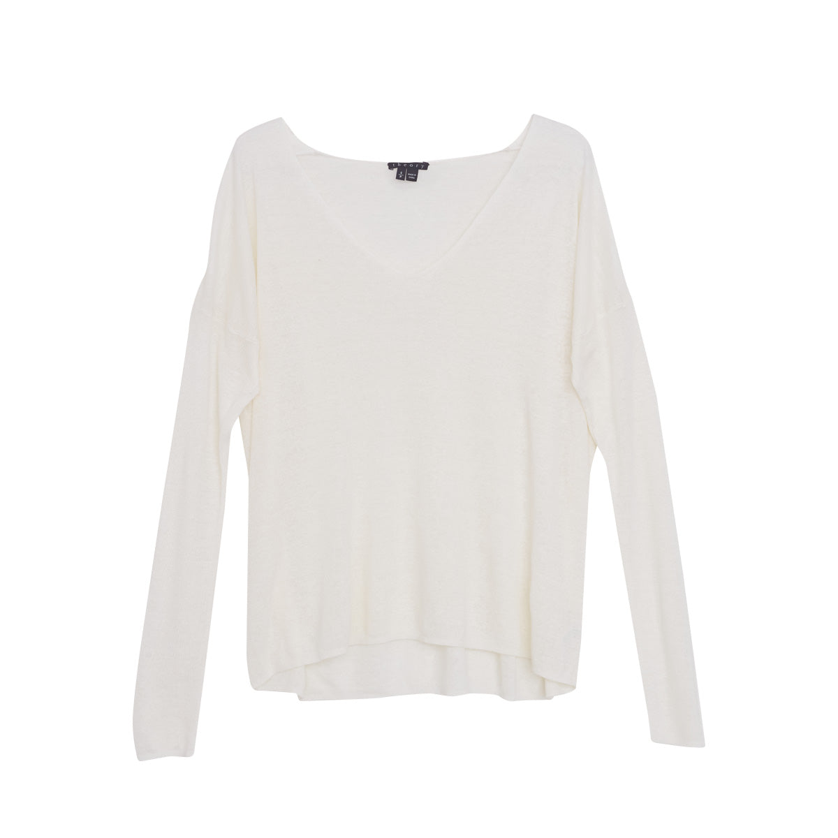Blusa Theory Off-White c/ Decote V Tam.S