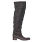 Bota Miu Miu Over The Knee Marrom Escuro e Detalhe em Fivela Tam. 37 Br