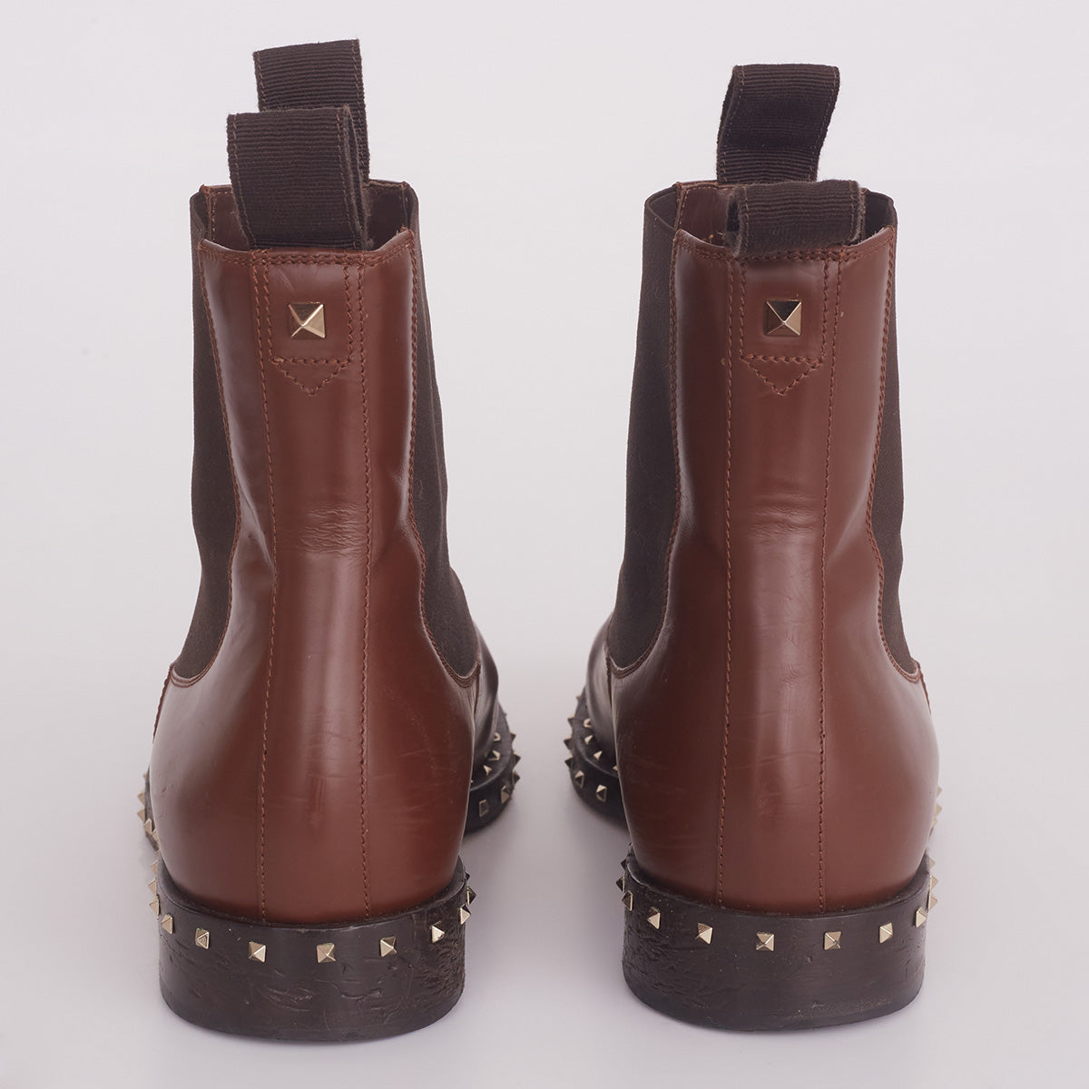 Bota Valentino Marrom c/ Studs Tam.38,5 Br