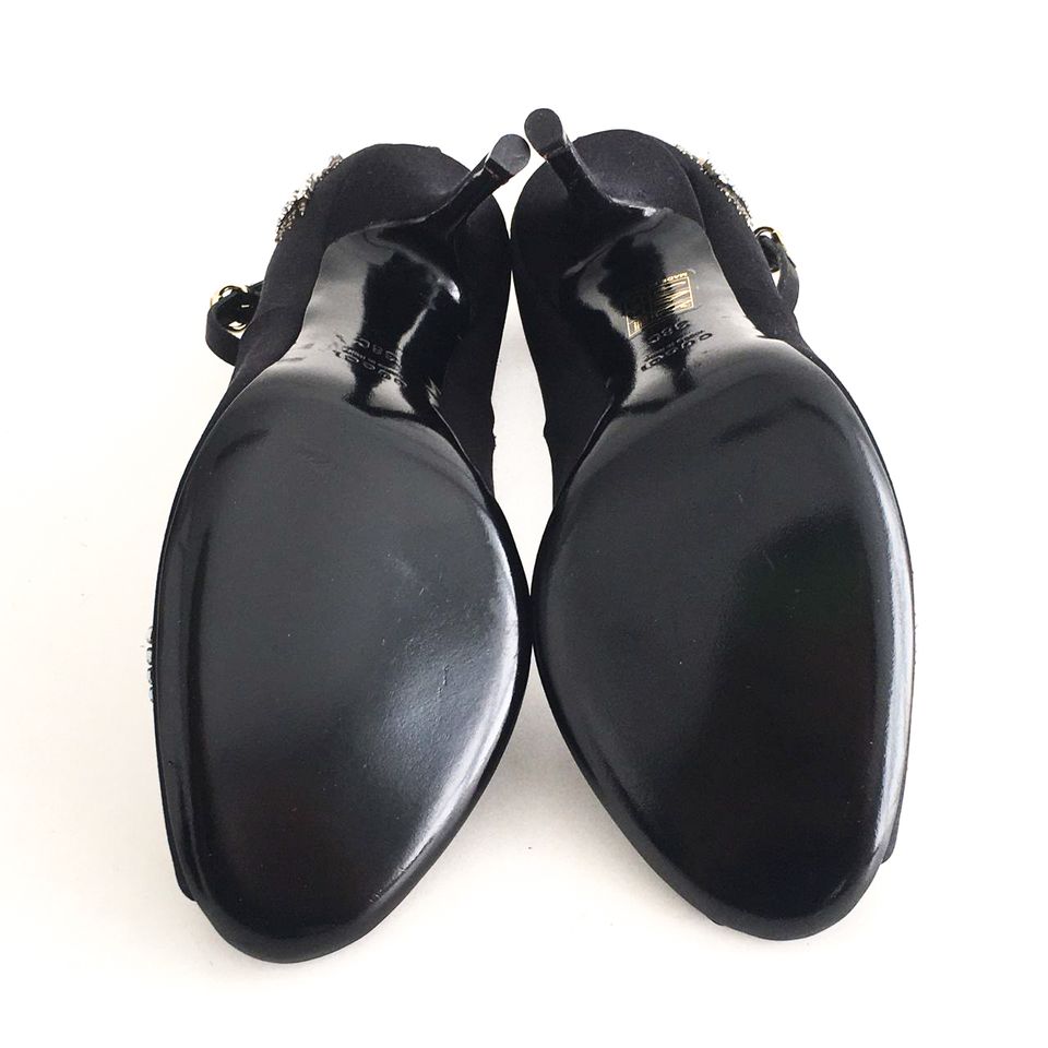 Sandália Gucci Preto com Aplicações Tam. 38c