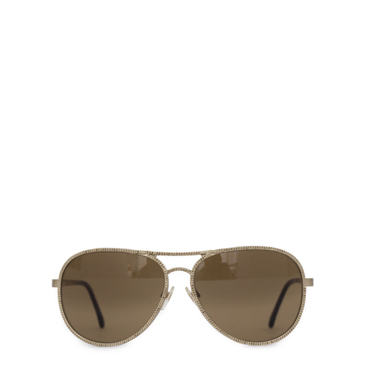 Óculos Chanel Aviador Correntes Dourado