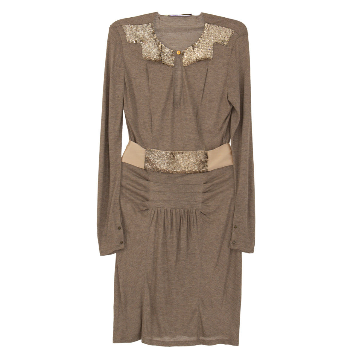 Vestido Stella McCartney Bege e Paetê Tam. 40