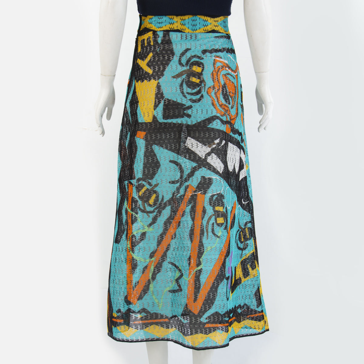 Saia Missoni Azul Colorido Tam. 38