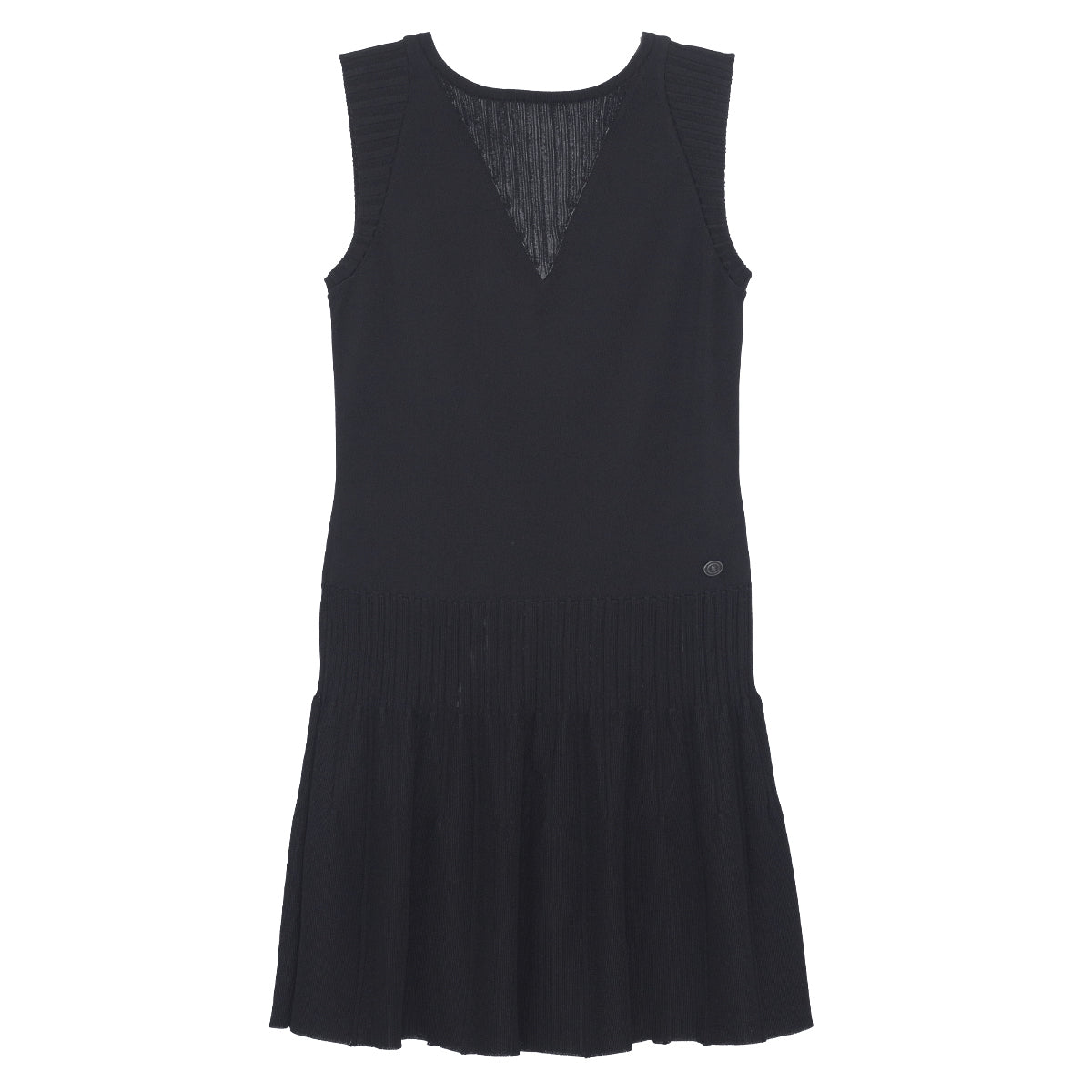 Vestido Chanel Preto com V Transparente Tam. 36