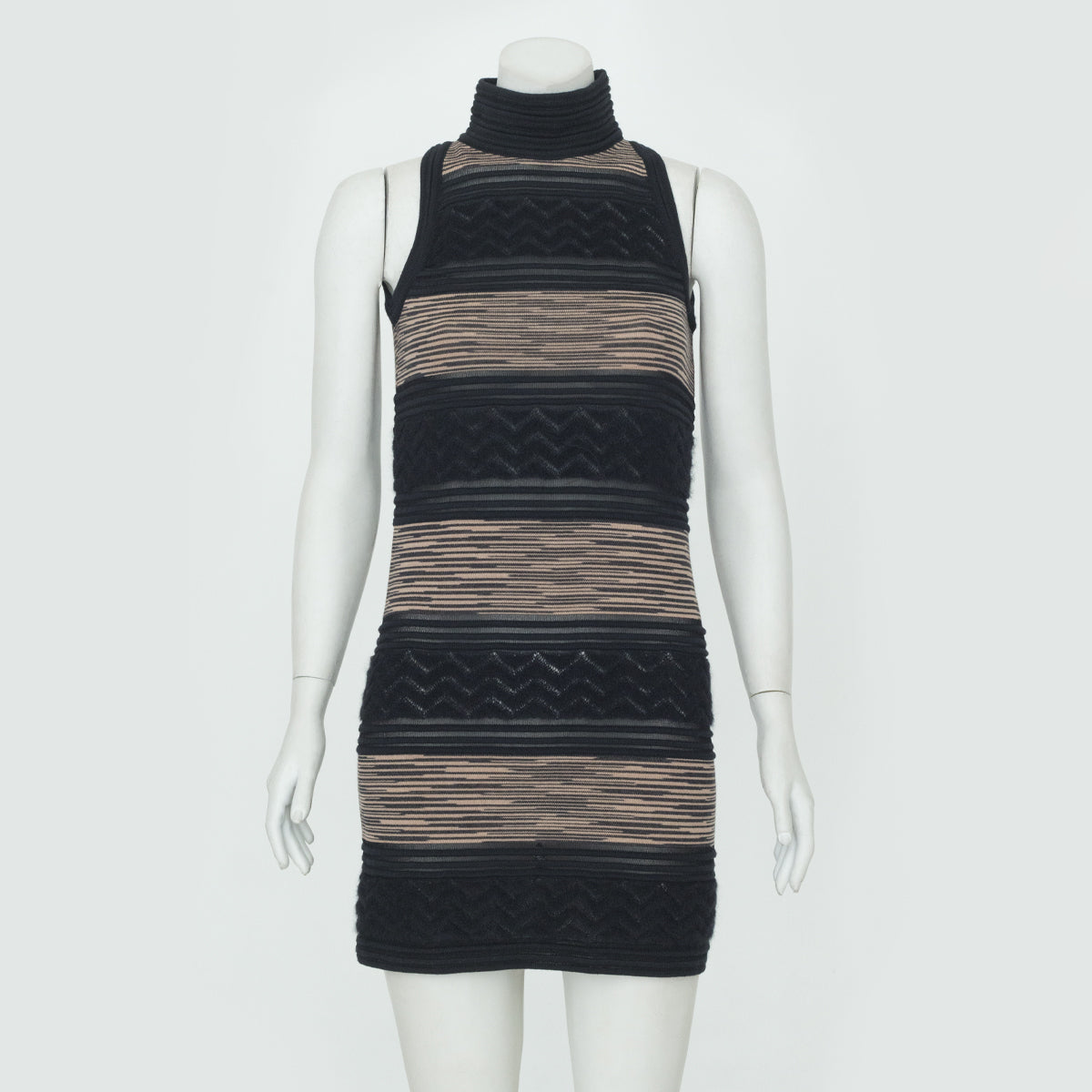 Vestido Missoni Regata com gola alta Rosa e Preto