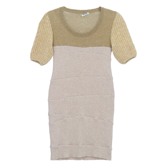 Vestido Tricot Areia Miu Miu Tam. 38