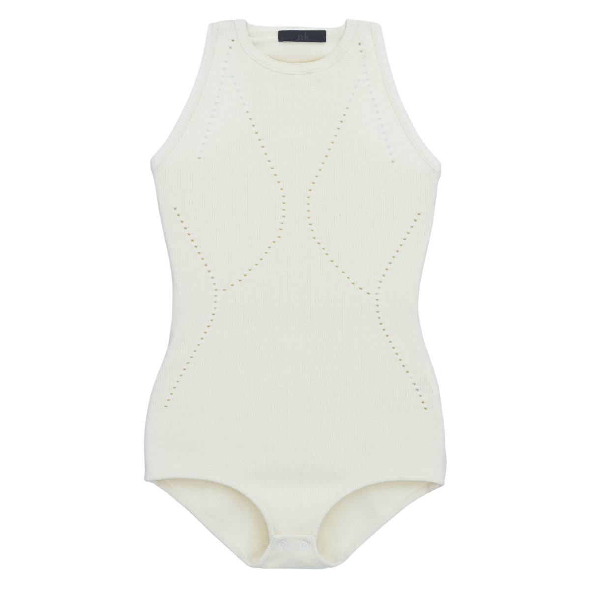 Body NK Canelado com Vazados Off White Tam. M