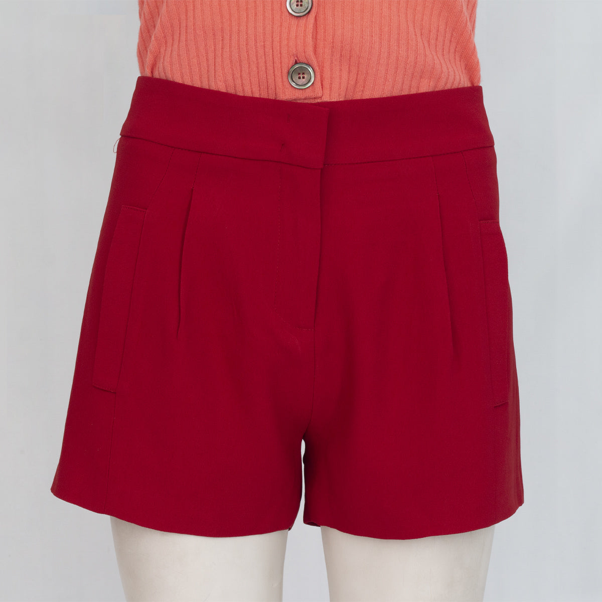 Short Cris Barros Vermelho Alfaiataria Tam. 38