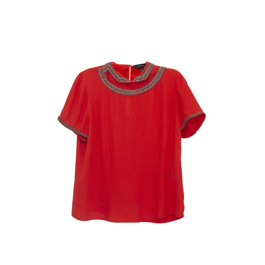 Blusa Isabel Marant Laranja com Miçangas Tam. 42