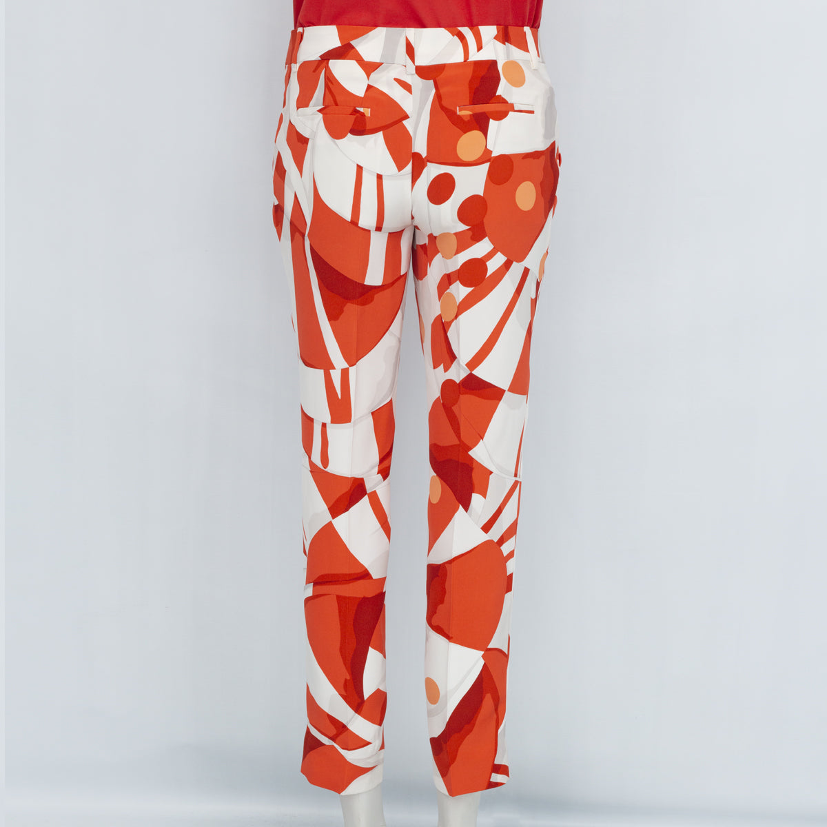 Calça Fendi Branca com Laranjas Tam. 38