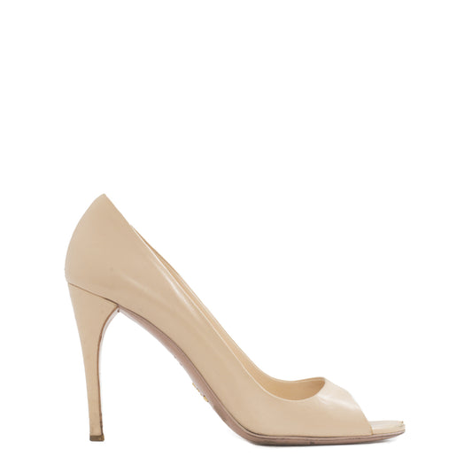 Sapato Peep Toe Prada Nude Tam.39