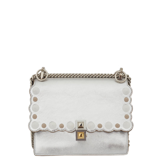 Bolsa Fendi Kan Prateada Pequena