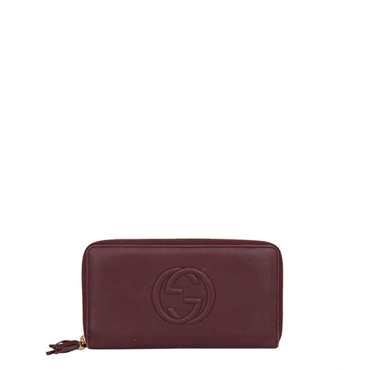 Carteira Gucci Couro Vinho