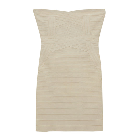 Vestido Hervé Legér Tomara que Caia Creme Tam. M